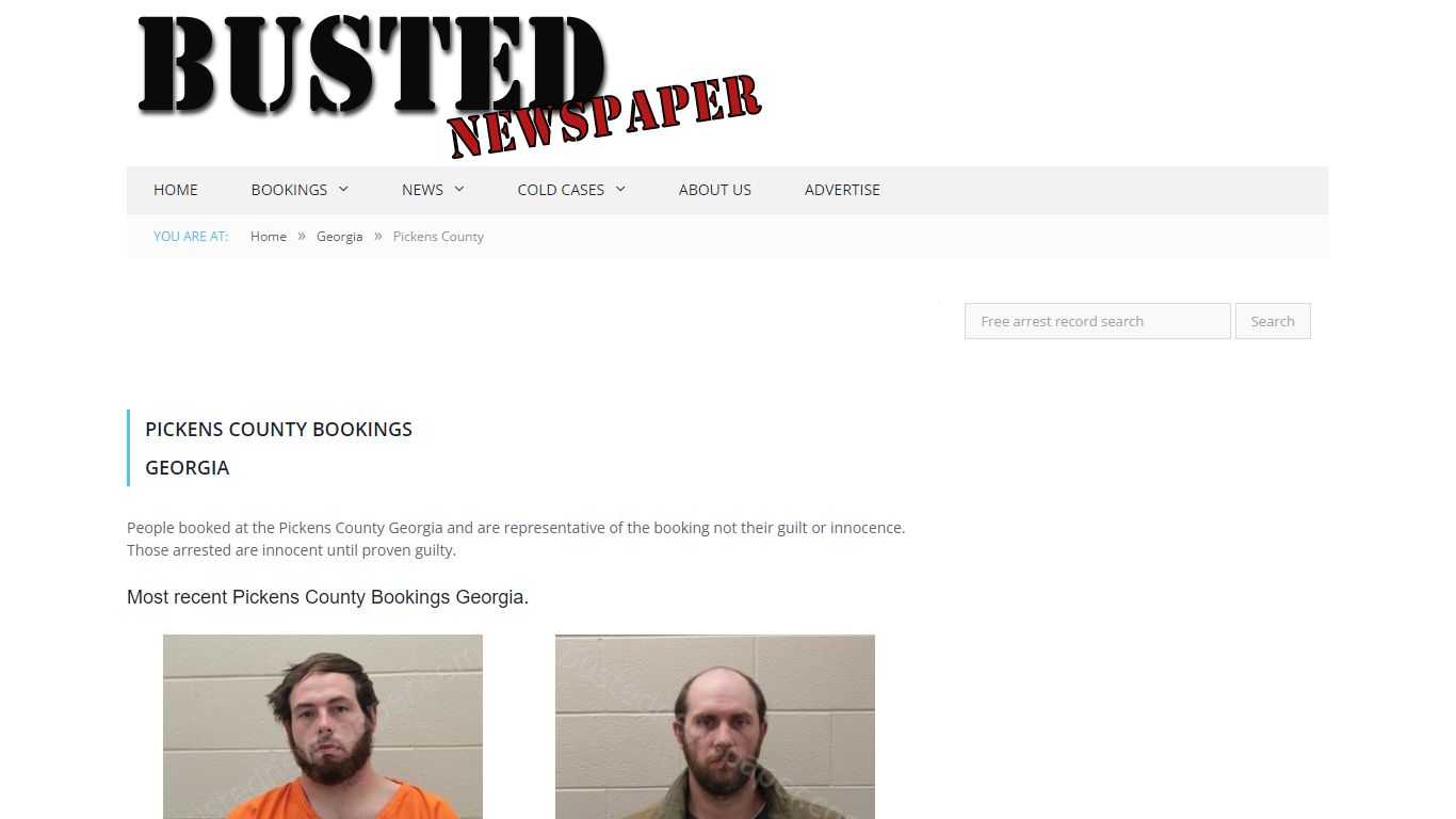 Pickens County, GA Mugshots - BUSTEDNEWSPAPER.COM