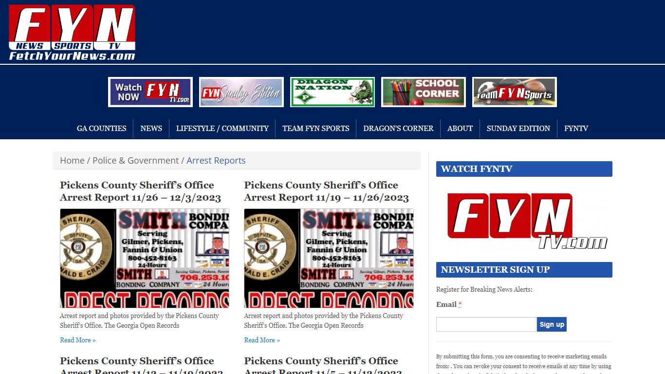 Arrest Reports Archives - Pickens